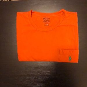 Polo Ralph Lauren mens short sleeve tee, orange, M